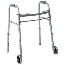 Medline MDS86410JW54B Silver Junior/Lower Walker with 5  Wheels