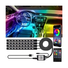 Car Interior Lights, 5V LED Strip Lights with USB Adapter, Ambient Car Lighti...