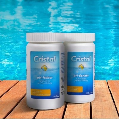 Cristal SET pH-Heber + pH-Senker 2,5 kg - Pool + Schwimmbad Wasserpflege