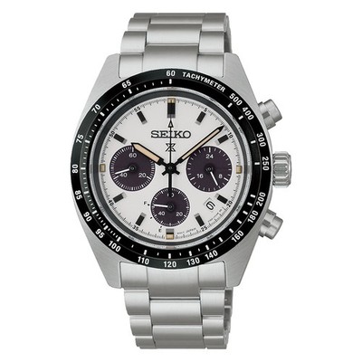 Seiko Prospex Solar Chronograph 39mm White Dial Watch SSC961