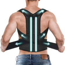 Posture Corrector Men Women Upper Back Pain Brace Clavicle Support Straightener