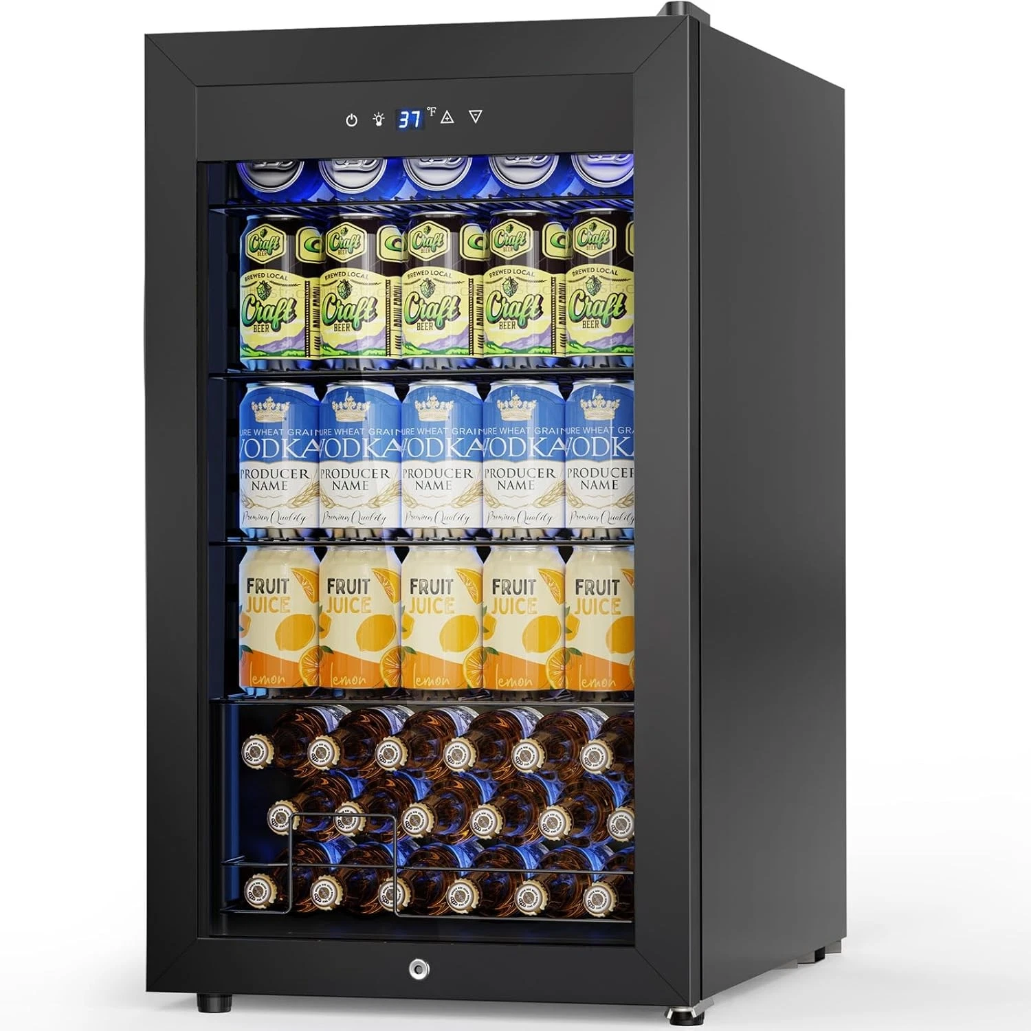 Mini Fridge 3.2 Cu.Ft Small Beverage Refrigerator 126 Can Lockable Drink Cooler
Opens in a new windo
