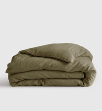 NWOT Quince FULL QUEEN Linen Flax Duvet Cover ONLY NO SHAMS Aloe