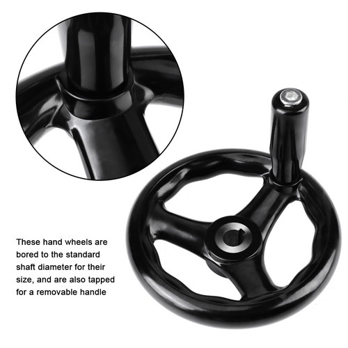 12*125mm Round 3 Spoke Hand Wheel For Lathe Milling Machine Accessory Tool New - Picture 6 of 7