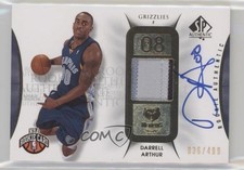 2008-09 SP Authentic Rookie Authentics 36/499 Darrell Arthur #104 Patch Auto 2d0