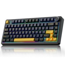 Aula F75 Wireless Mechanical Keyboard, Thunder Black, Reaper Switch, 80 Key 75%
