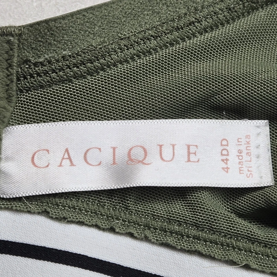 Cacique Women Bra 44DD Green Lightly Lined T Shirt Underwired Lace - Image 4 of 4