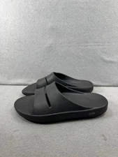 Oofos Ooahh Sandals Mens 10 Womens 12 EU 43 Slides Recovery Slip On Shoes Black
