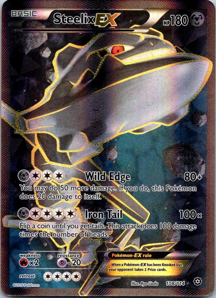 Steelix EX 108/114 Steam Siege Full Art Ultra Rare Pokemon TCG