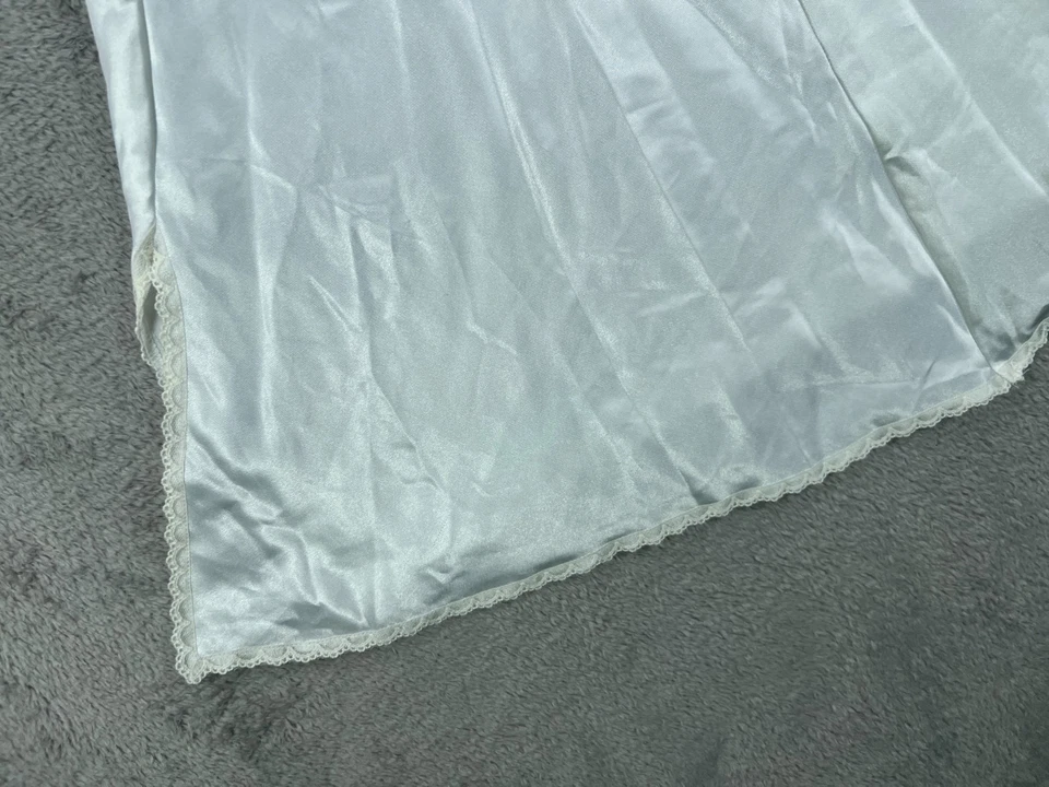 Vintage Victorias Secret M Slip Dress Chemise White Lingerie 90s Coquette Bridal - Image 4 of 4