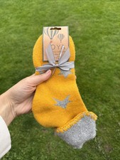 Yellow Wool Ladies Socks UK 4-7 One Size Luxurious Cuff Socks Gift For Her