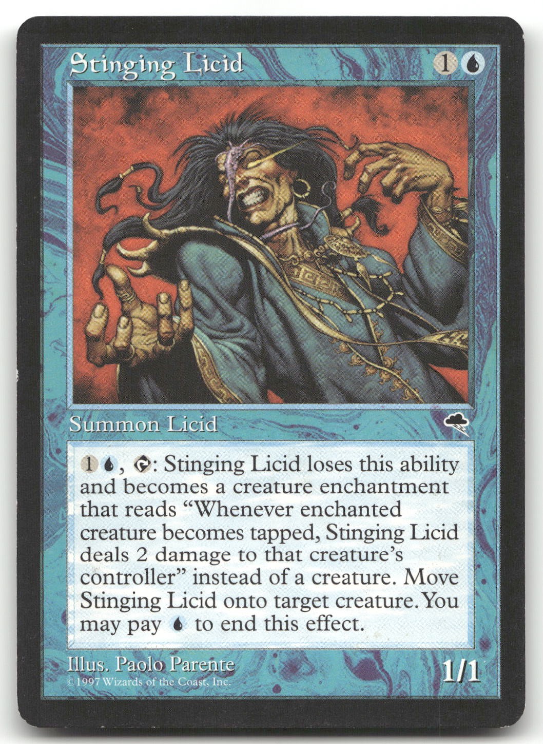 Stinging Licid #91 (MP) Tempest TMP Magic MTG