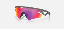 NIB Oakley SPHAERA SLASH Matte Carbon Grey PRIZM Road Ruby Lens Sunglass