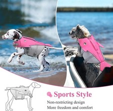 Sports Style Dog Life Jacket, Reflective Life Vest with Safety Light Loop for