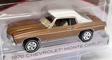 Greenlight 1/64 Chevrolet Monte Carlo 1970 Gold Diecast Model Car
