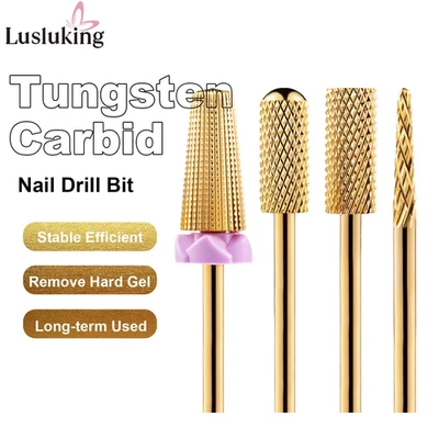 BRANDED 5 In 1 Tungsten Carbid Nail Drill Bits Milling Cutter For Remove Nail Polish UV