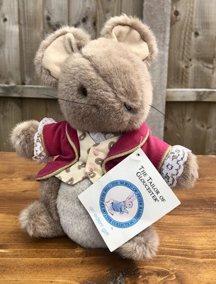 Vintage Beatrix Potter der Schneider von Gloucester weiches Plüschtier Eden mit Etikett