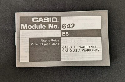 Casio Watch Module 642 Users Guide Manual Instructions