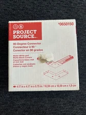 Project Source 90-Degree Connector in White/Black #065015