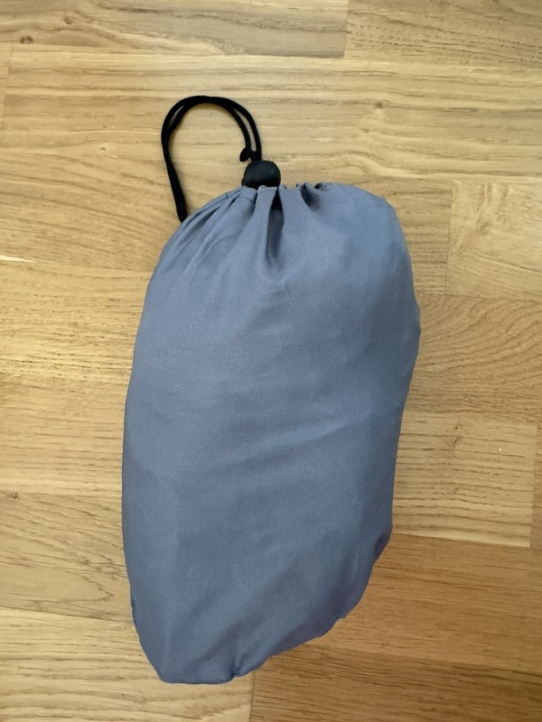 Inflatable Travel Foot Rest Pillow Airplane Toddler Bed Grey Carrying Case