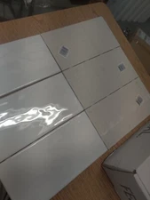 6 WHITE 4x8 SUBWAY CROSSVILLE CERAMIC TILE Wall & Backsplash 6(SOLD PER PIECE)