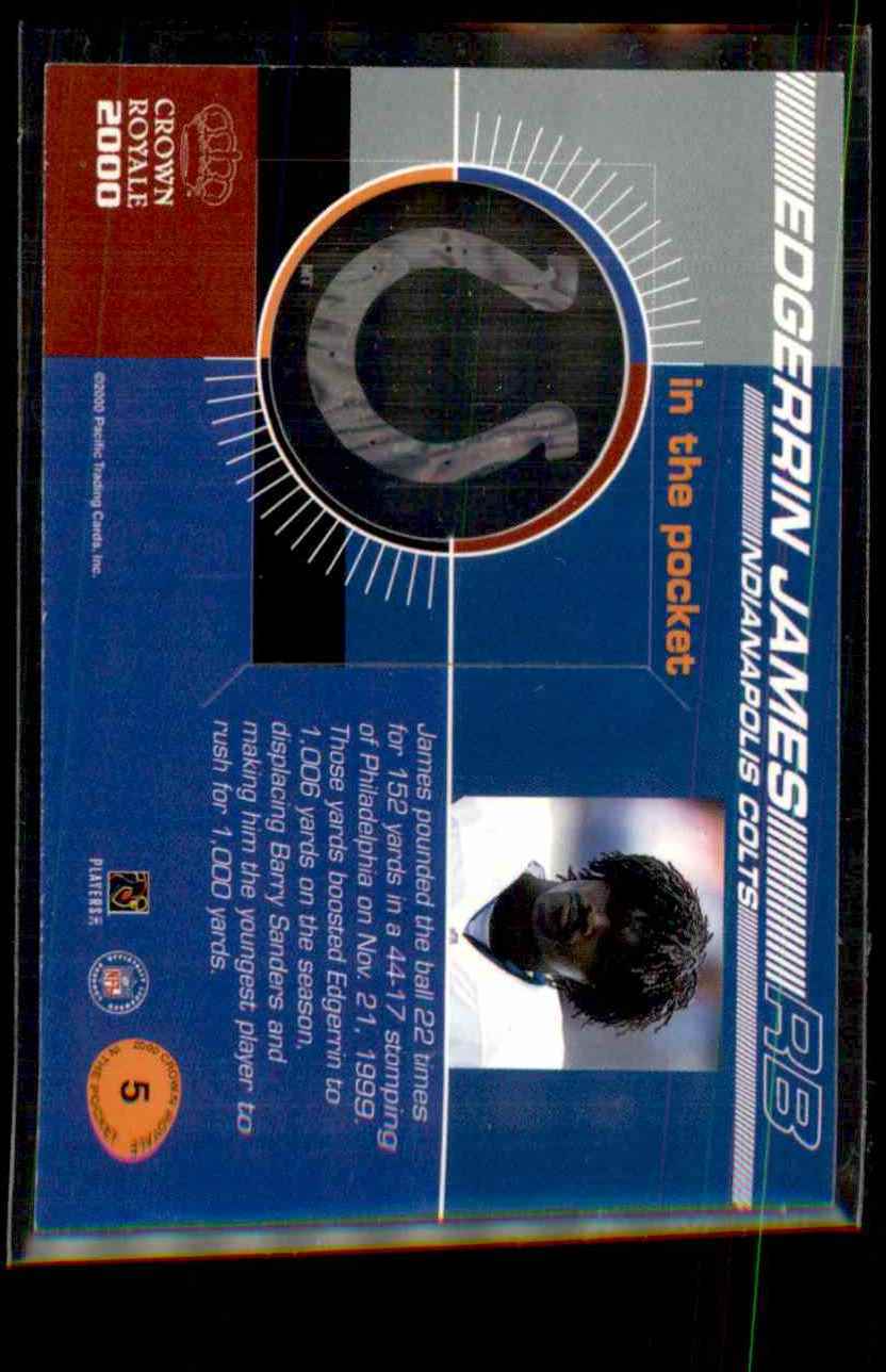 2000 Crown Royale In The Pocket Edgerrin James 5 eBay