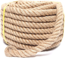 Rope 1 Inch 100 Feet Jute Rope, Heavy Duty Jute Rope,Natural Hemp Rope, Twisted