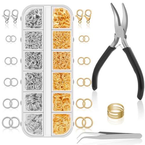 Anezus Jump Rings for Jewelry Making Supplies and Necklace Repair with Jump 