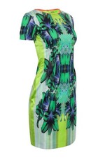 Elie Tahari Angie Tropical Printed Sheath Dress Womens Size 12