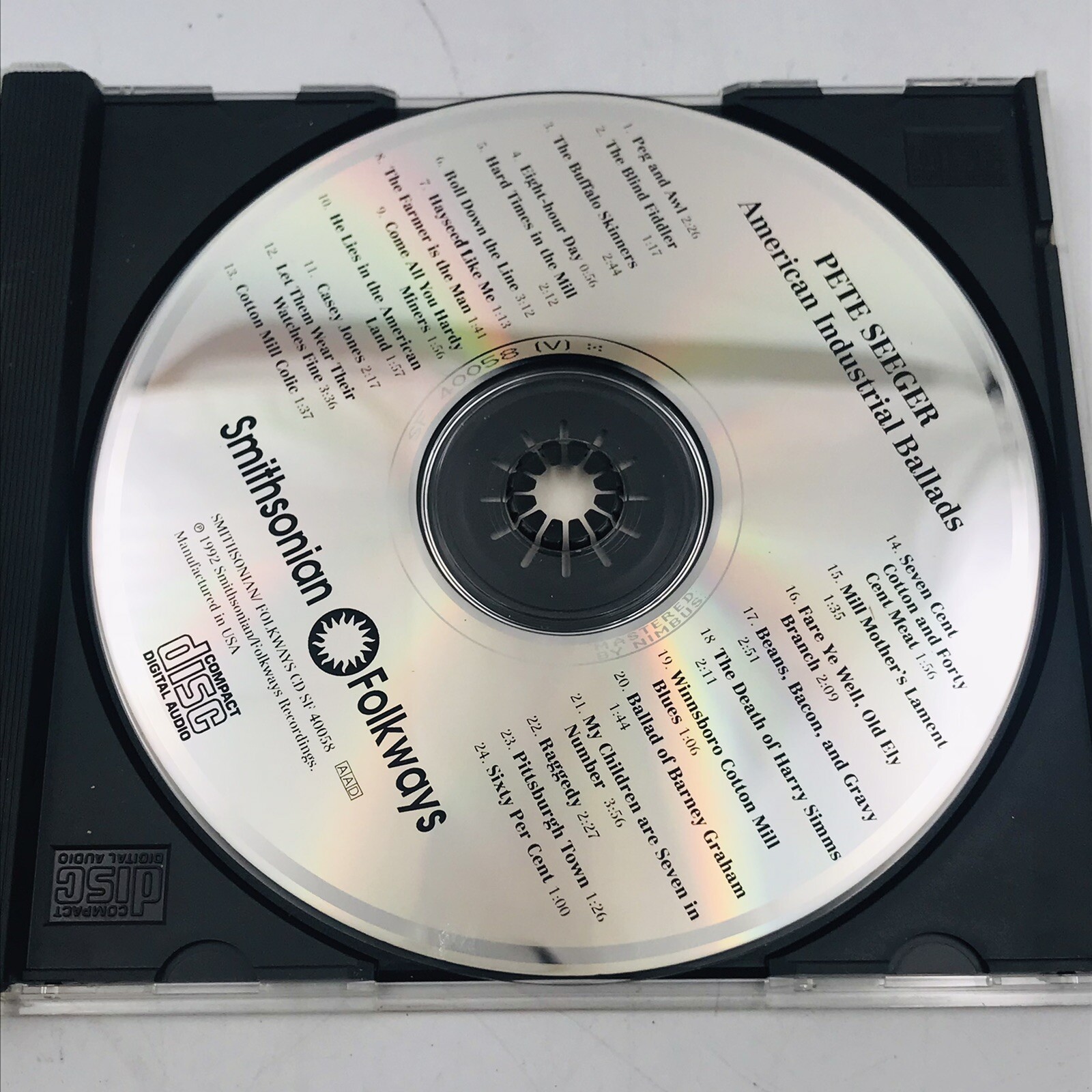 Pete Seeger American Industrial Ballads CD Smithsonian Folkways 1992