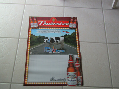 RARE JIM CARREY BUDWEISER MOVIE POSTER  (ME, MYSELF & IRENE) COW