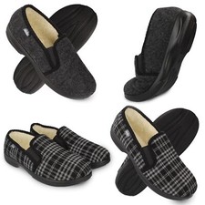 Hausschuhe Herren Filz grau kariert Halbschuhe mit Schafwolle filsko Vemdalen