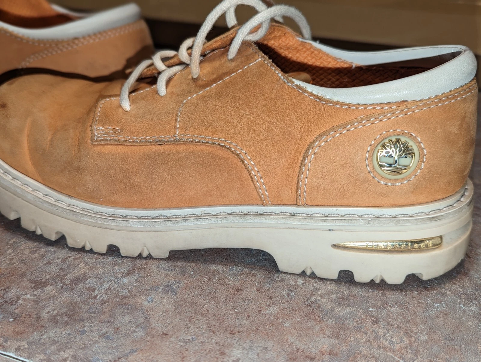 SZ4 5M TIMBERLAND 59006 3478 Scarpe CASUAL OXFORD in pelle nabuk grano punta piatta