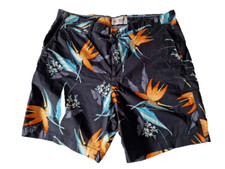 Original Penguin Men's Tropical-Print 6" Swim Trunks, Size 38, MSRP 79.