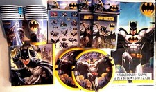 BATMAN - Birthday Party Supply Pack Kit 16 w/ 80 Stickers & Invites FREE Ship !