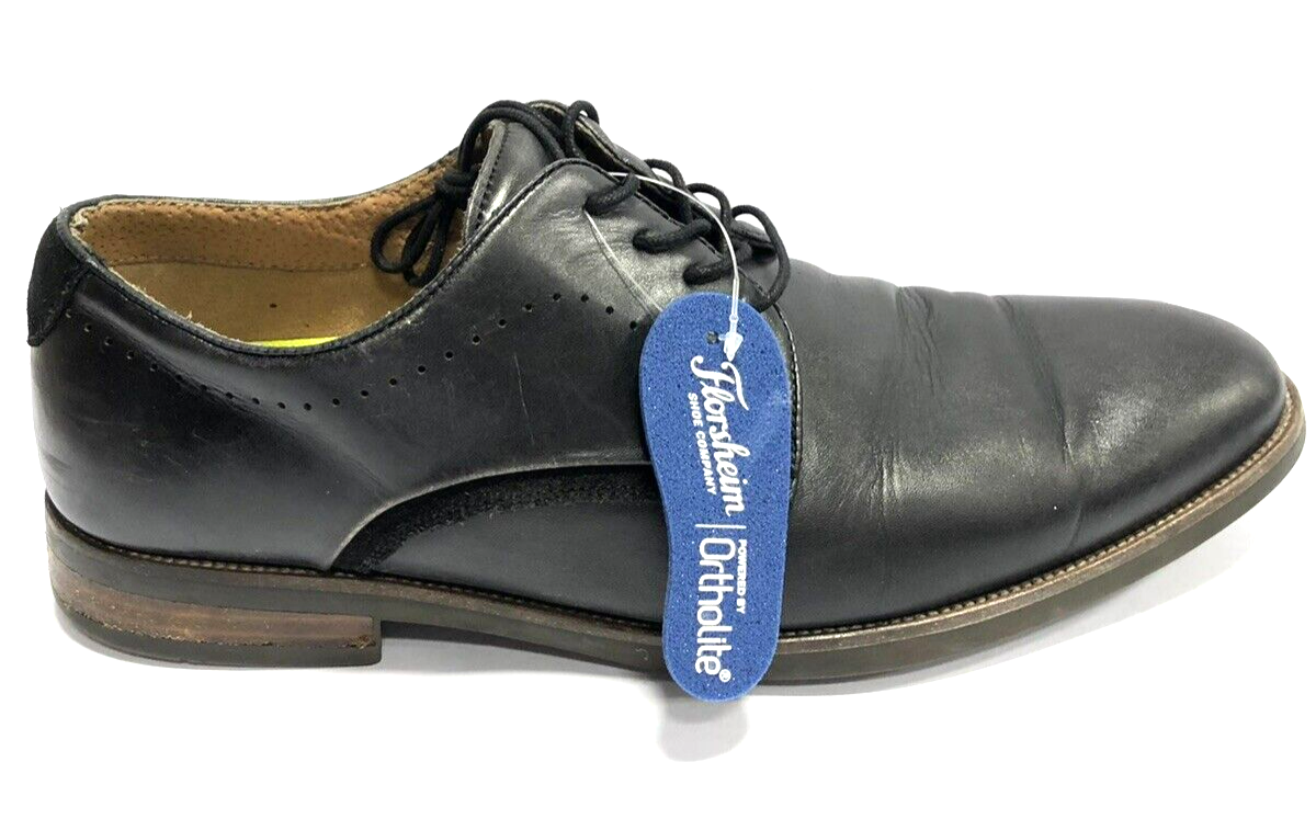 SAOLA Scarpa elegante Oxford Florsheim uomo Uptown punta liscia nera taglia 11 M