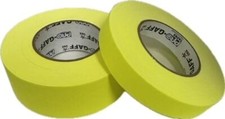 2 Rolls of Fluorescent Yellow Gaffers Tape 1 inch and 2 inch rolls