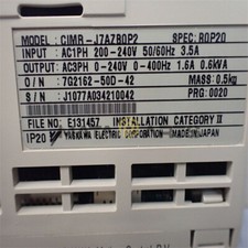 ONE USED Omron Inverter CIMR-J7AZB0P2 0.25KW