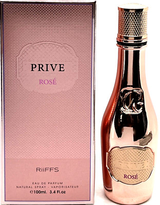RIIFFS PRIVE ROSE EAU DE PARFUM SPRAY FOR WOMEN 3.4 Oz / 100 ml NEW!!!