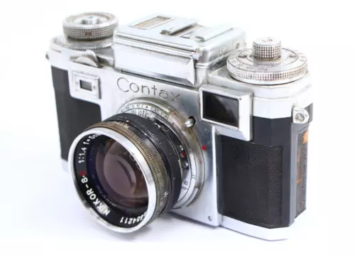 ZEISS IKON IIIA III A CONTAX BLACK Dial CAMERA NIKKOR-S.C 5CM F1.4 BLACK/CHROME