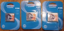 Lot (3)  New Dane-Elec 2GB CompactFlash CF Memory Cards  - 3pcs, 2 GB