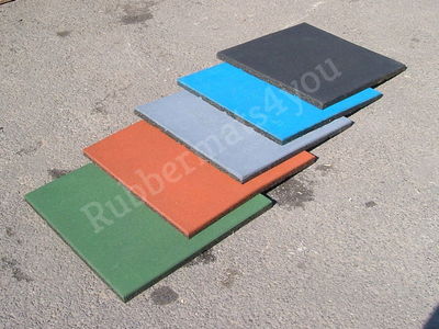 4 Gummi Sicherheitsfliesen Schwerlast Spielplatz Schaukel Rutsche Spielplatz Outdoor Matten