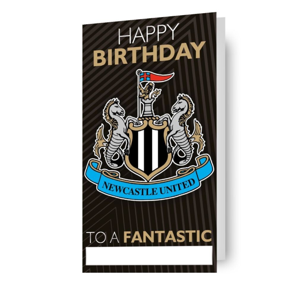 Birthday Card Newcastle United Personalise Relation with Included Sticker Sheet