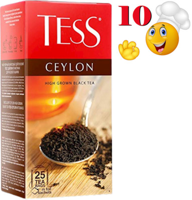 10 PACK TESS CEYLON HIGH GROWN Black Tea 25 Bags RF Made in Russia NO GMO US Sel