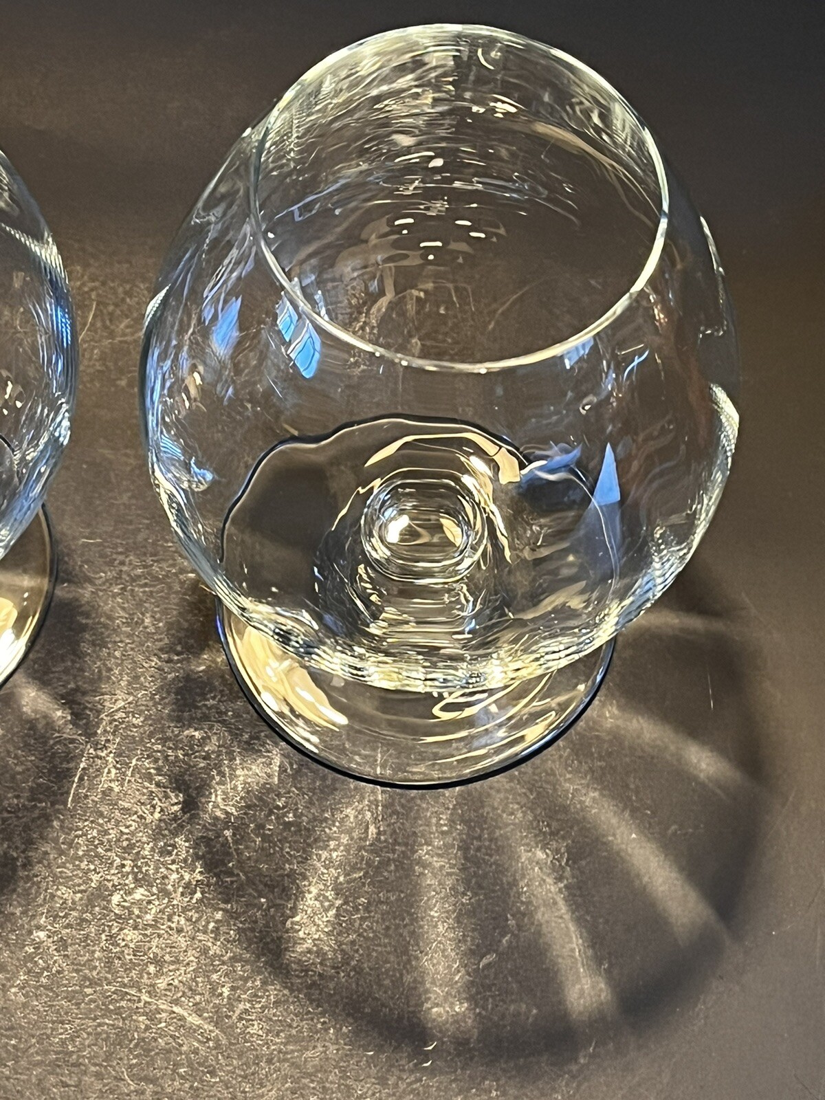 Set (2) Optical Crystal Brandy Snifter / Cognac Glasses eBay