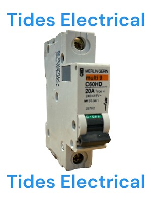 Merlin Gerin MCB 20 AMP einpoliger Schutzschalter Typ D 20A Multi9 C60HD120 25702
