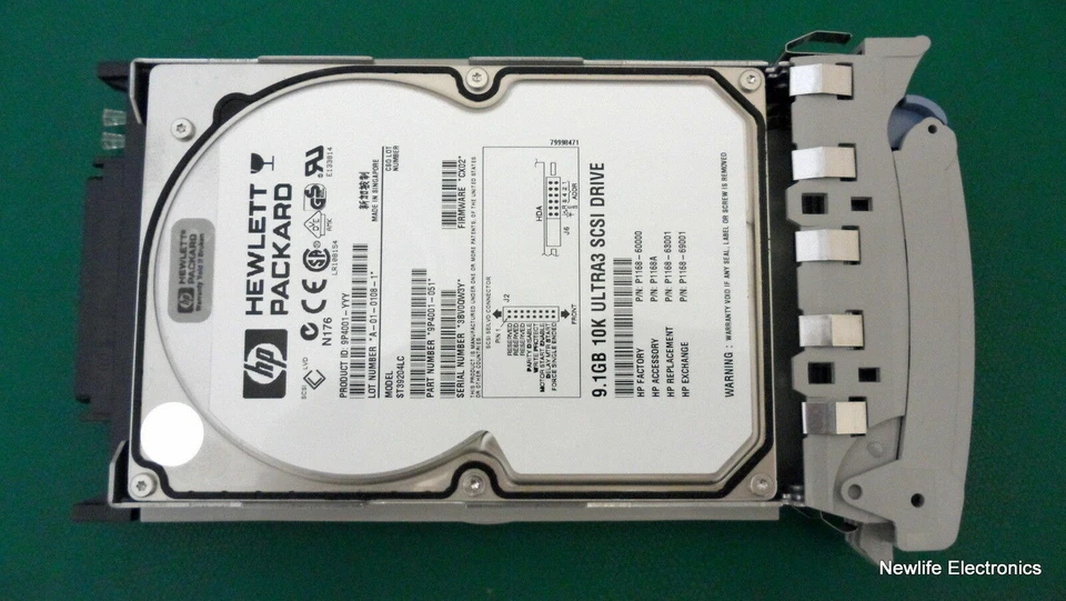 HP P1168-69001 9.1GB 10,000 RPM 3.5 in. Ultra3 SCSI HDD P1168-63001 P1168A - Image 2 of 4