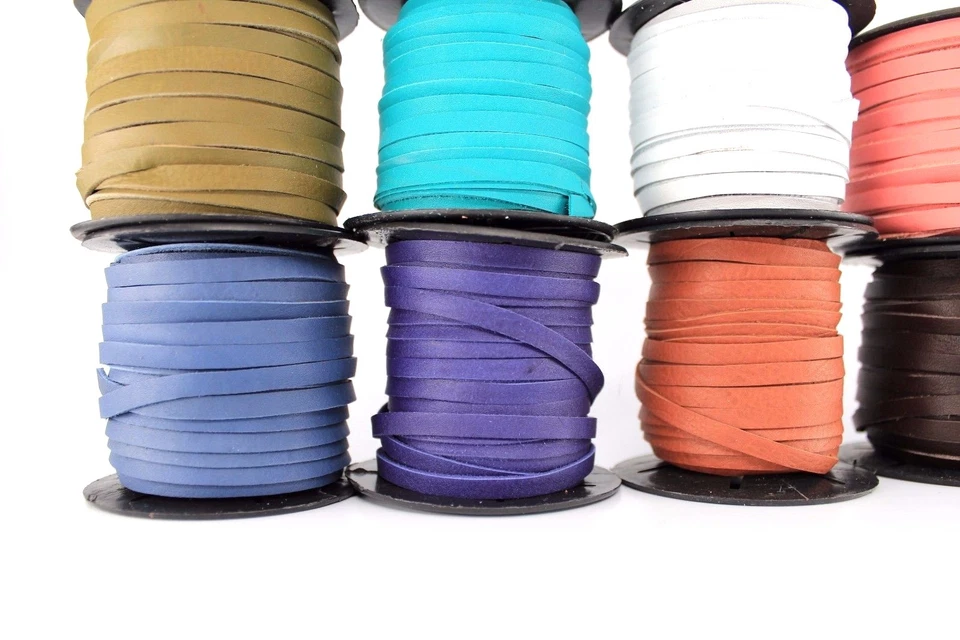 Deertan олень кожи кружева катушка 3/16 «5 мм x 50 футов DIY Craft расходные материалы шнур струны - Изображение 3 из 4