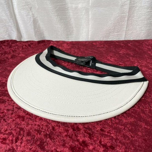 GUCCI Sun Visor Headwear White × Black 