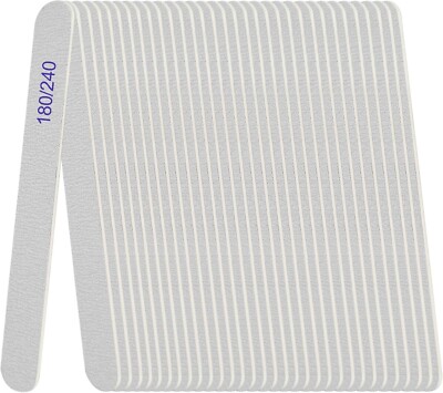 24-Pack Nail Files, 180/240 Grit Emery Boards Double-Sided for Manicure/Pedicure